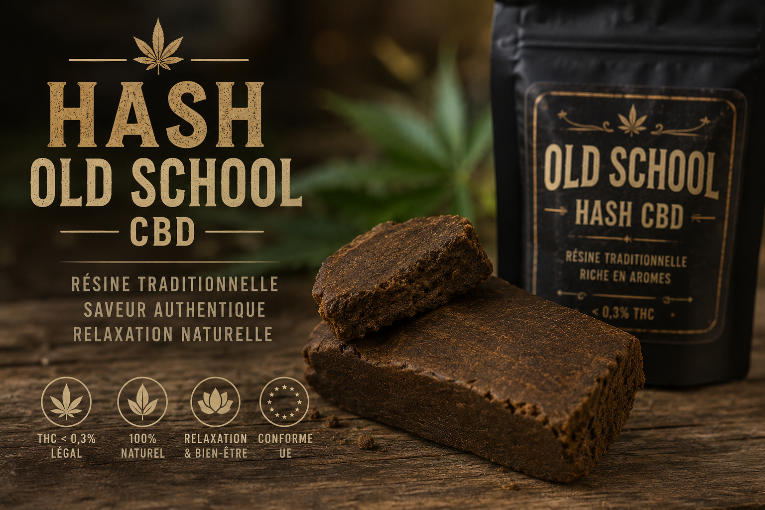 Old School CBD – Résine premium style traditionnel | Saveur authentique & relaxation